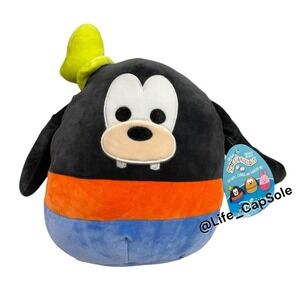 New Squishmallows Disney‎ Goofy 10" Stuffed Animal Plush Kellytoy Black Orange